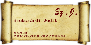 Szekszárdi Judit névjegykártya
