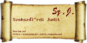 Szekszárdi Judit névjegykártya